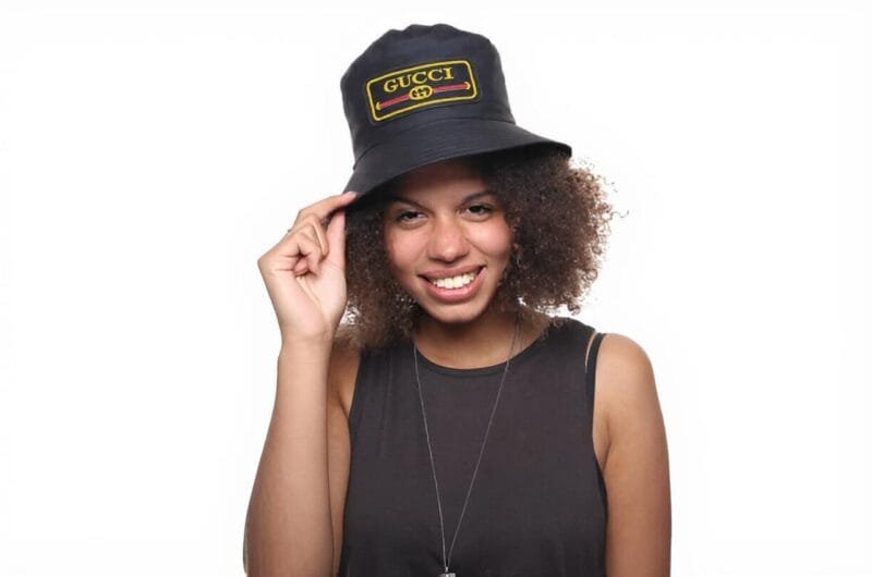 Black Satin Unisex Bucket Hat