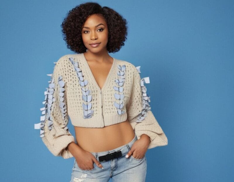 Cream Decorative Ribbon Sweater - Image 2