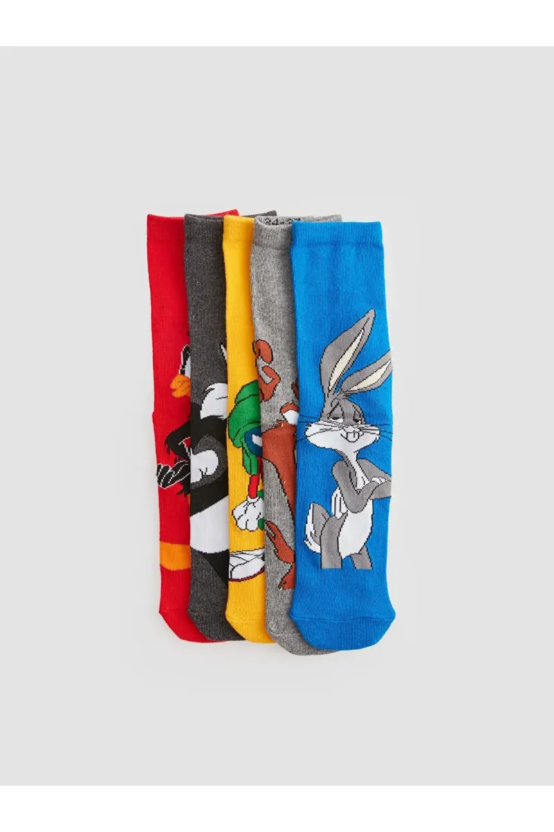 Looney Tunes & SpongeBob Crew Socks – 6-Pack