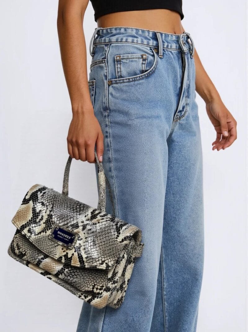 Nine West Faux Snakeskin Clutch Purse