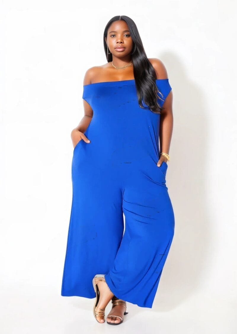 Off-Shoulder Wide Leg Jumpsuit