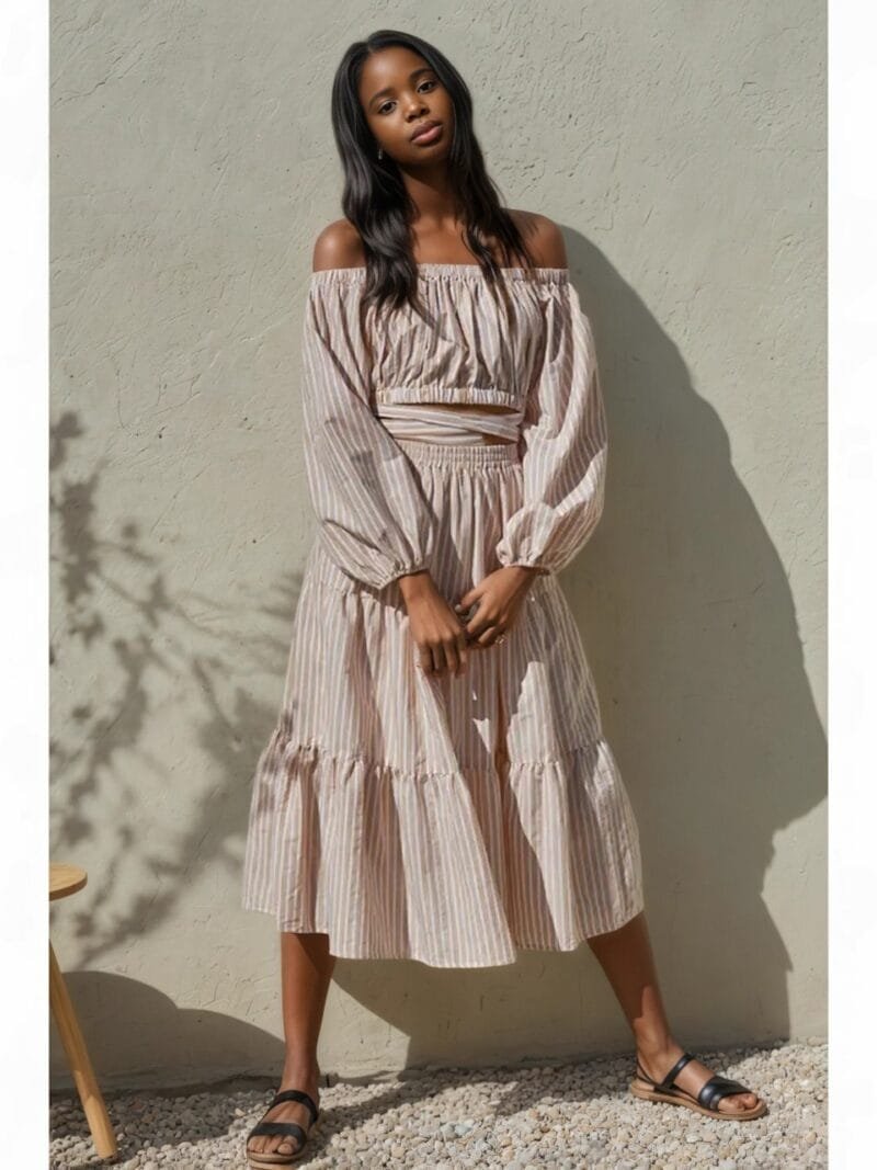 Wrap-Front Sweetheart Blouse